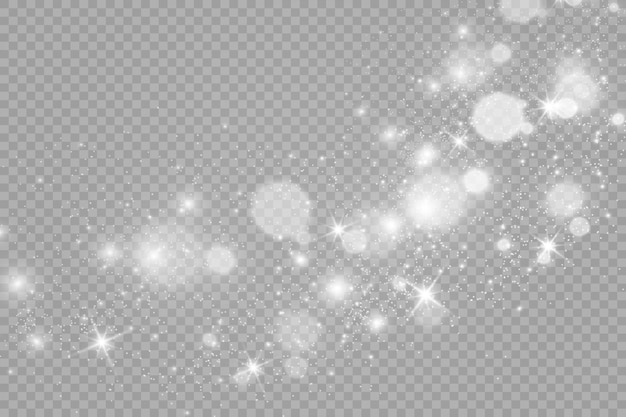 Brillo de vector de polvo brillante Adornos brillantes brillantes para ilustración vectorial de fondo