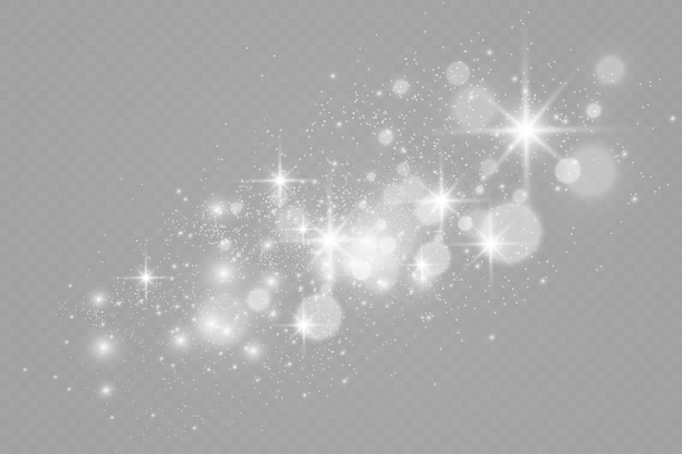 Brillo del vector de polvo brillante Ornamentos brillantes relucientes para el fondo Ilustración vectorial