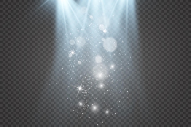 Brillo del vector de polvo dorado brillante Ornamentos brillantes relucientes para el fondo Ilustración vectorial