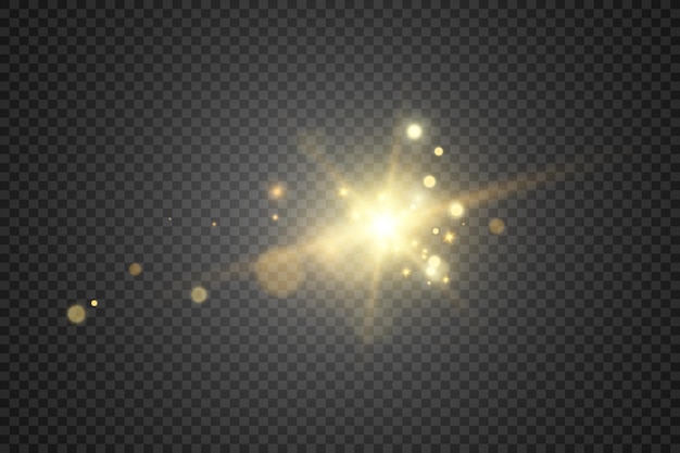 Brillo del vector de polvo dorado brillante Ornamentos brillantes relucientes para el fondo Ilustración vectorial