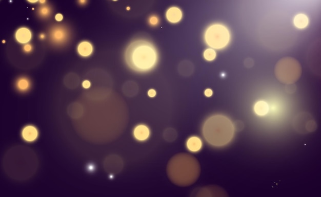 Brillo del vector de polvo dorado brillante Ornamentos brillantes relucientes para el fondo Ilustración vectorial