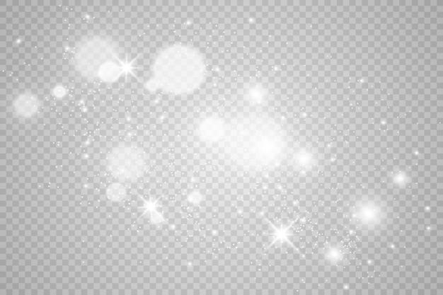 Brillo del vector de polvo dorado brillante Ornamentos brillantes relucientes para el fondo Ilustración vectorial