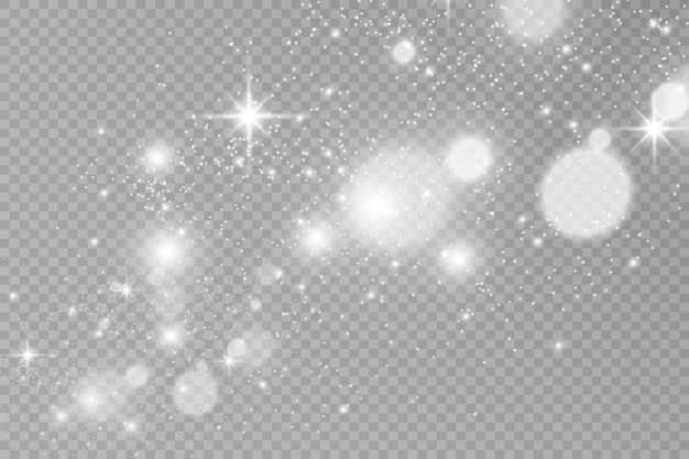 Brillo del vector de polvo dorado brillante Ornamentos brillantes relucientes para el fondo Ilustración vectorial