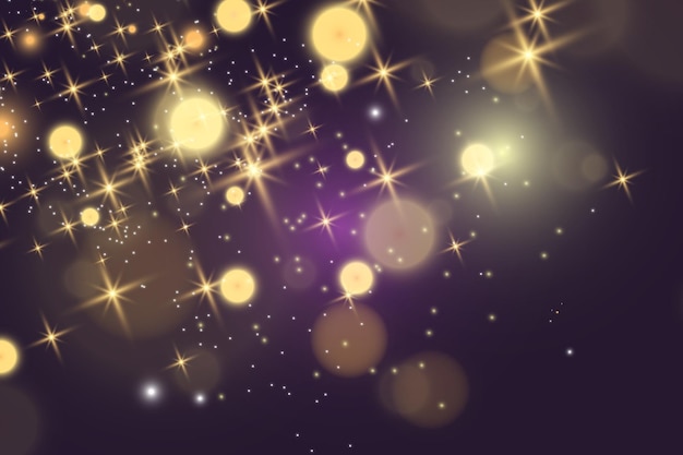Brillo del vector de polvo dorado brillante Ornamentos brillantes relucientes para el fondo Ilustración vectorial