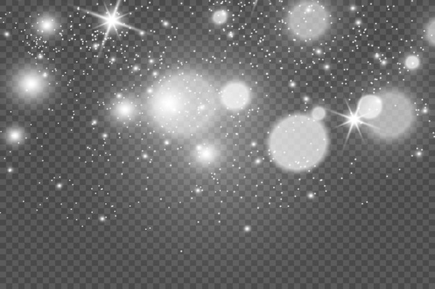 Brillo del vector de polvo dorado brillante Ornamentos brillantes relucientes para el fondo Ilustración vectorial