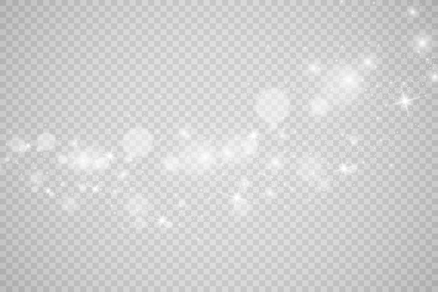 Brillo de vector de polvo de oro brillante. Adornos brillantes brillantes para el fondo. Ilustración vectorial