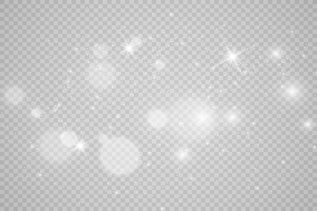 Brillo de vector de polvo de oro brillante. Adornos brillantes brillantes para el fondo. Ilustración vectorial