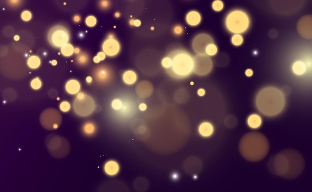 Brillo de vector de polvo de oro brillante Adornos brillantes brillantes para la ilustración de Vector de fondo