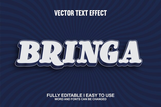Bringa un efecto de texto vectorial de fuente totalmente editable