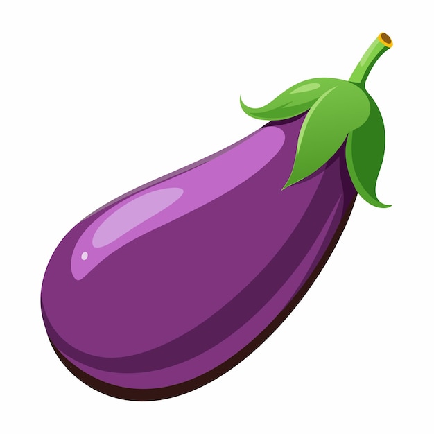 brinjal realista sobre un fondo blanco