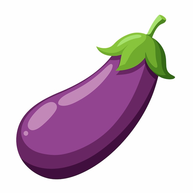 brinjal realista sobre un fondo blanco