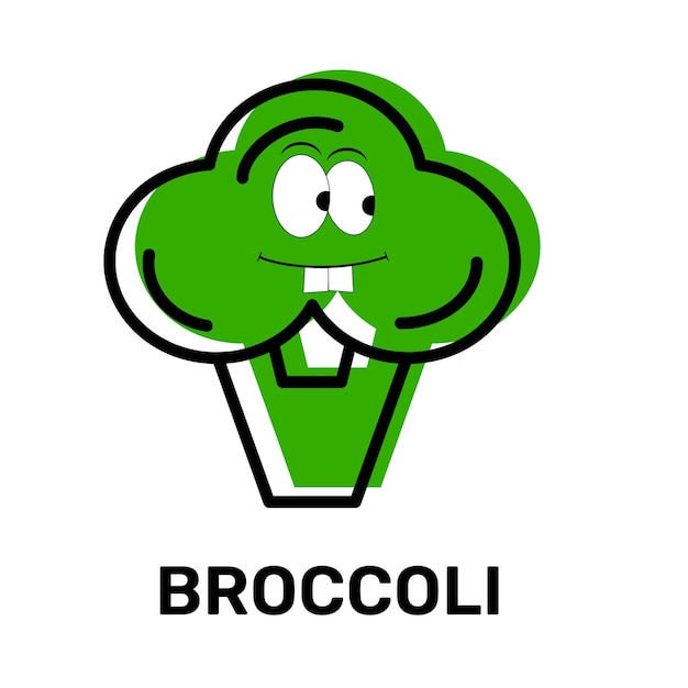 El broccoli_line_icon_kawai