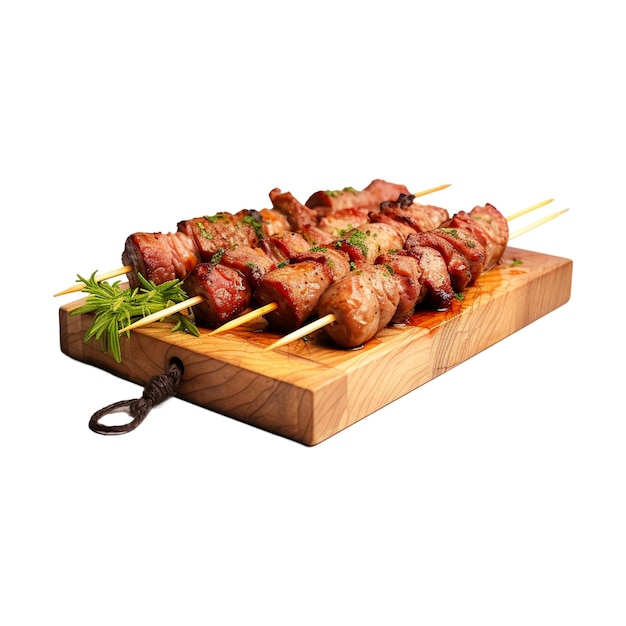 Vector brochetas de carne