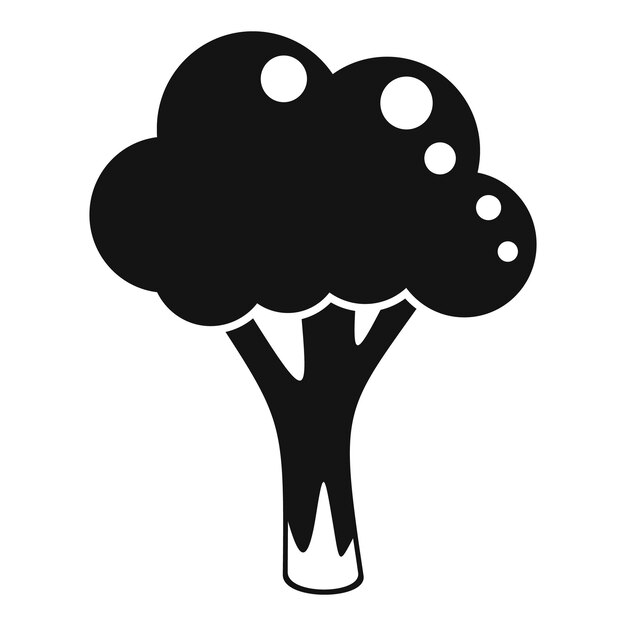 Brocolli icono simple vector repollo comida planta de ensalada