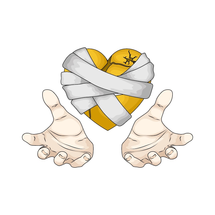 Vector broken heart