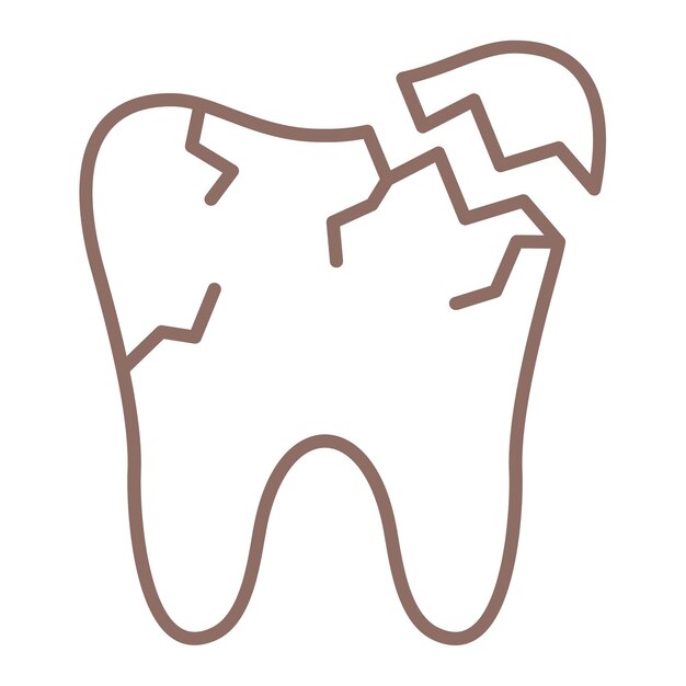 Vector broken tooth icon