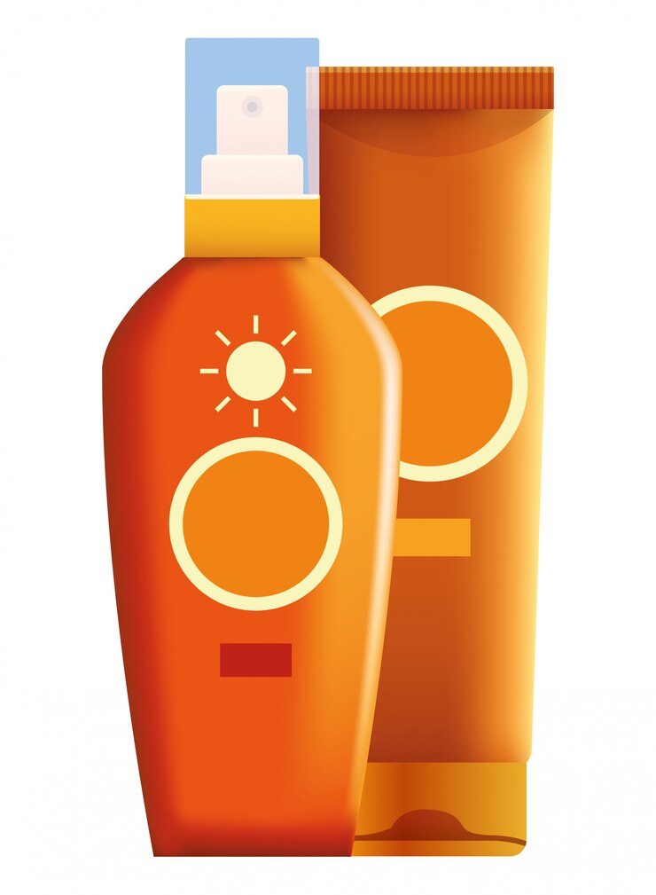 Vector bronceadores solares productos cosméticos