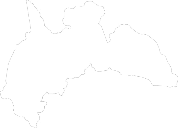 Brong Ahafo Mapa del contorno de Ghana