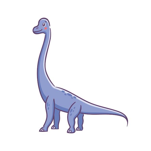 Brontosaurus Brachiosaurus Diplodocus Dinosaurio herbívoro lindo en el estilo kawaii del lagarto asiático