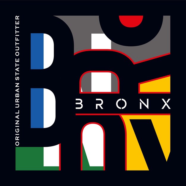 el Bronx vector tipografía ilustración diseño impresión gráfica