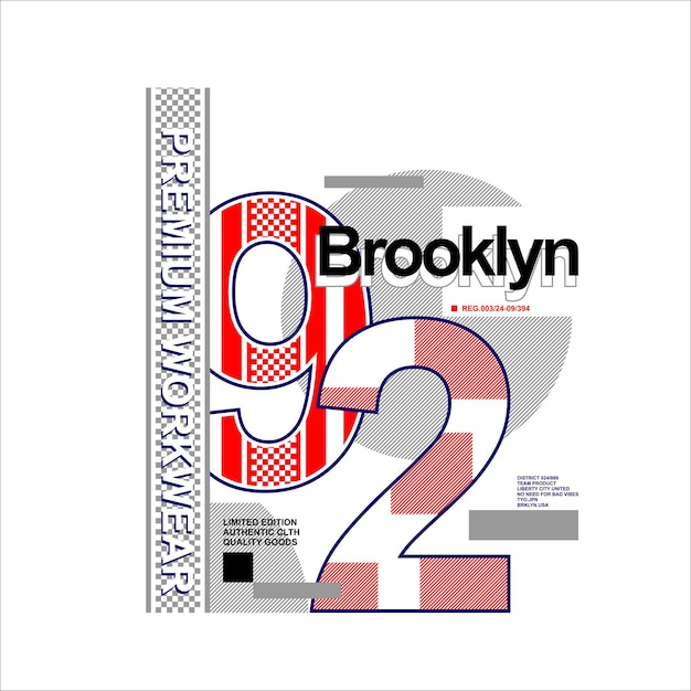 Brooklyn 92 ropa de trabajo premium moda vintage