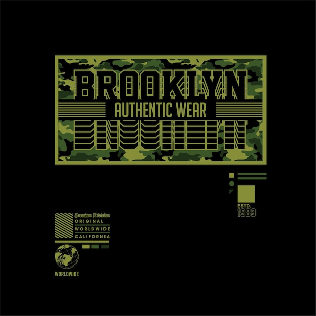 Brooklyn auténtico desgaste camo textura vintage