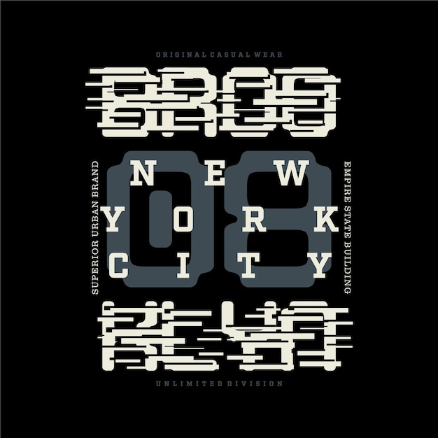 brooklyn, ciudad de nueva york, letras, rayas, gráfico, camiseta, diseño, tipografía