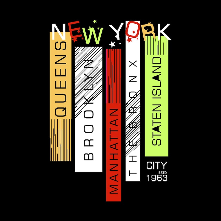 Vector brooklyn ciudad de nueva york resumen gráfico camiseta diseño tipografía vector impresión