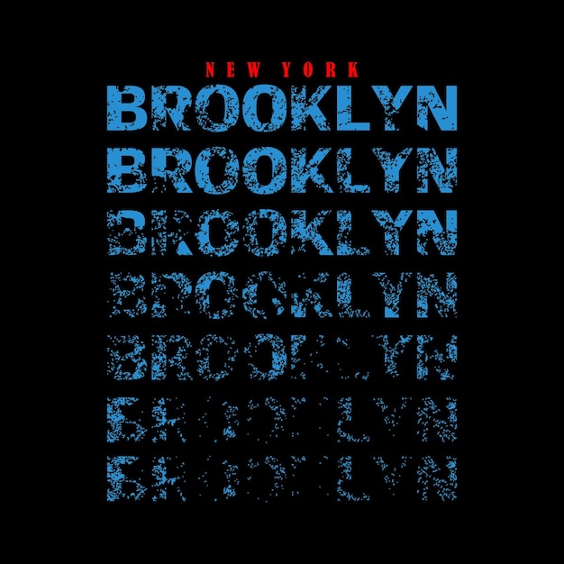 Brooklyn diseño tipografía vector diseño texto ilustración camiseta imprimir