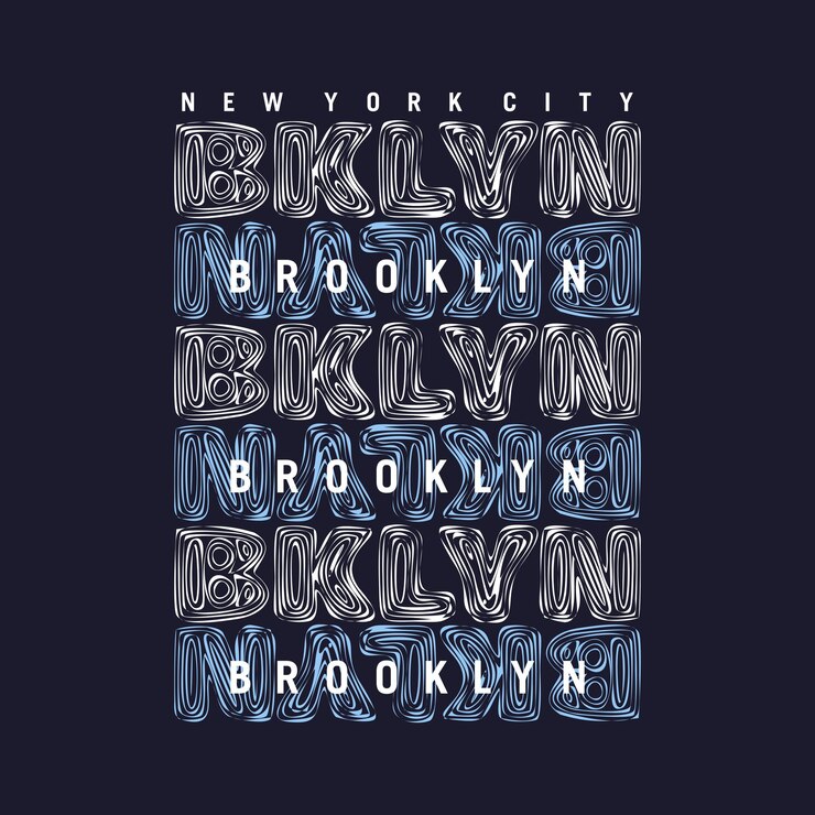 Vector brooklyn diseño tipografía vector diseño texto ilustración cartel banner volante postal signo camiseta gráficos impresión etc
