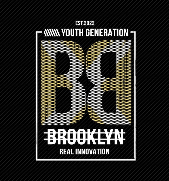 brooklyn diseño vector tipografía gráficos impresión etc