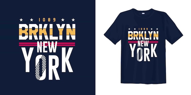 Brooklyn new york elegante camiseta gráfica para imprimir