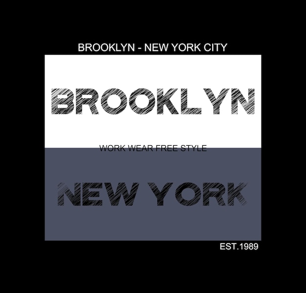 BROOKLYN Nueva York diseño tipografía vector diseño texto ilustración signo camiseta gráficos impresión etc.