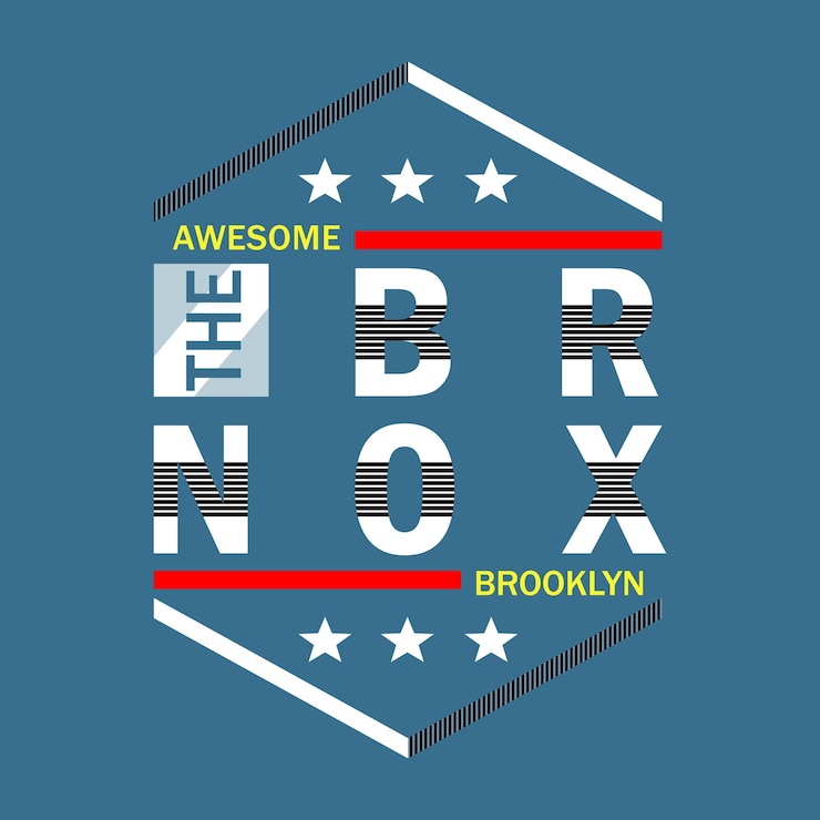 Vector brooklyn tee tipografía diseño gráfico vector ilustración fondo
