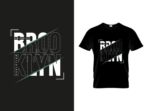 Brooklyn Tipografía Diseño de camisetas