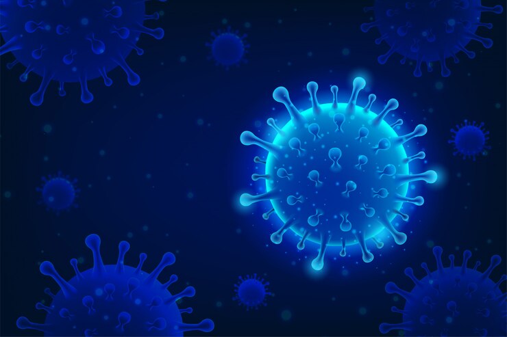 Vector brote de coronavirus covid-19 y alerta de protección contra la propagación del riesgo de enfermedades peligrosas