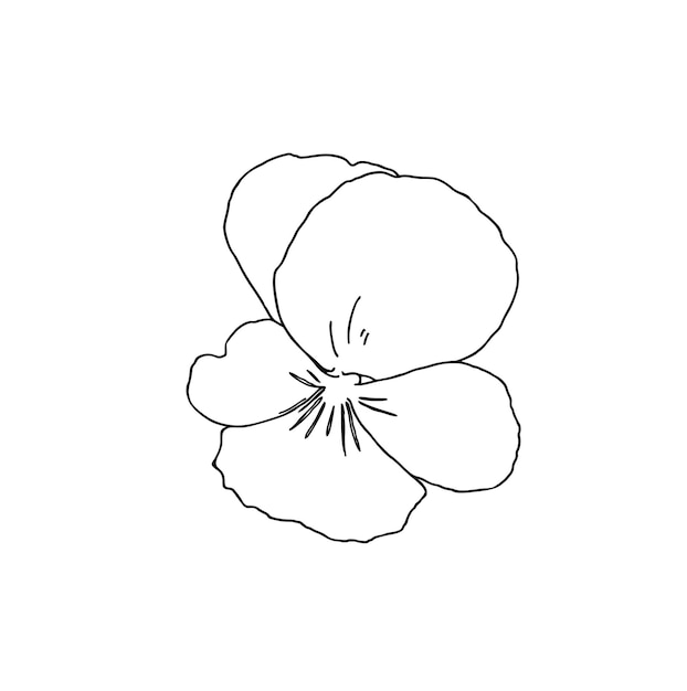 Brote de flor planta naturaleza doodle dibujos animados lineales libro para colorear