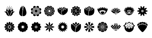 Los brotes de flores en flor en estilo monocromático