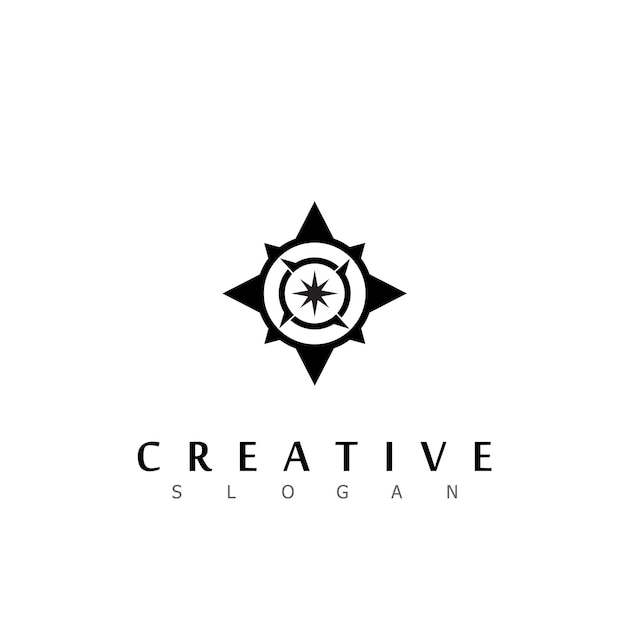 Brújula flecha marcas moderno vector logo diseño símbolo