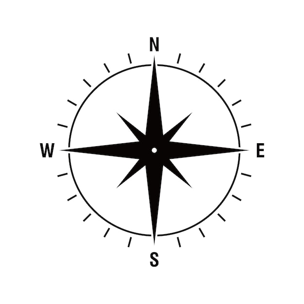 brújula icono diseño navegación guía signo y símbolo