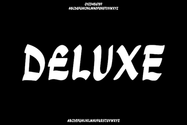 Brush Deluxe Creative Vector Display Diseño de fuentes alfabéticas