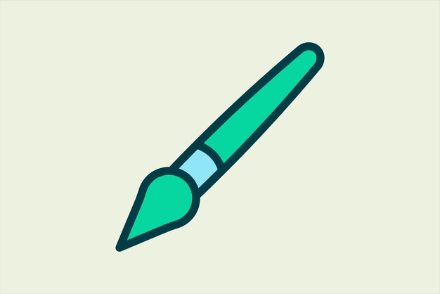 Brush icon icon related to UI elements suitable for web site app user interfaceselement printable etc flat line icon style simple vector design editable