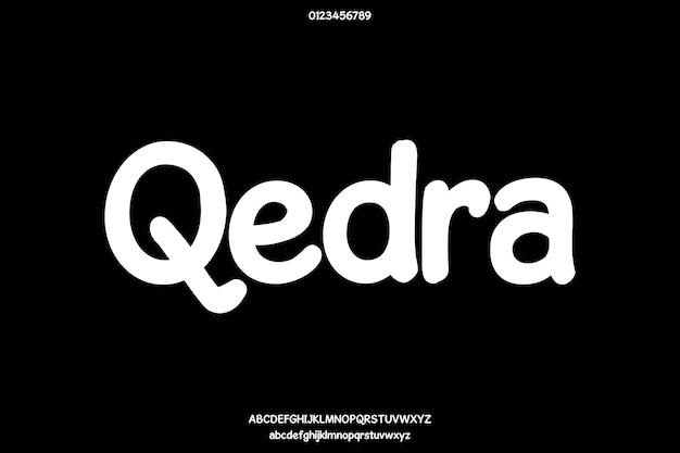Brush Qedra Creative Vector Ink Display Alfabeto Diseño de fuentes