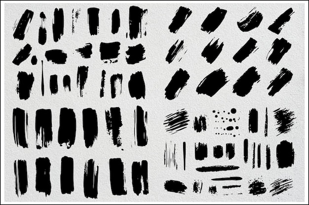 Brush Strokes Vector Paintbrush Set Grunge Style (Estilo de pincel vectorial) El conjunto de pinceles de pintura vectorial es un juego de brushes vectoriales de estilo grunge.