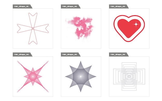 El brutalismo da forma a Activos gráficos extraordinarios Formas abstractas modernas