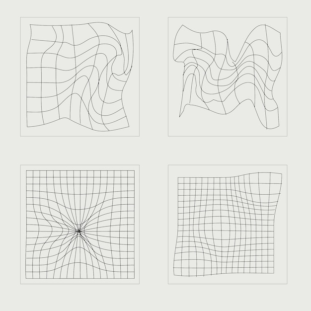 El brutalismo da forma a Activos gráficos extraordinarios Iconos planos minimalistas