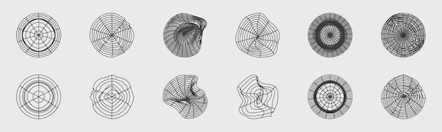 El brutalismo da forma a los adornos de elementos geométricos minimalistas para la decoración.