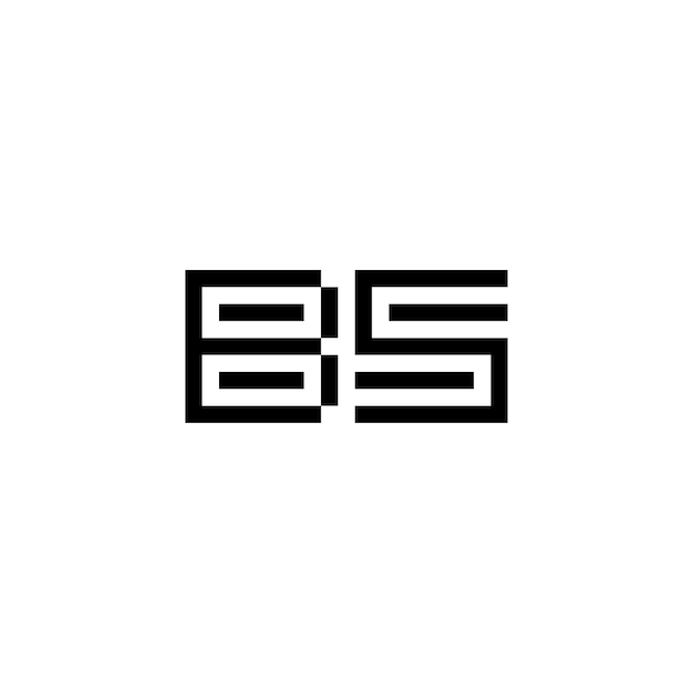 BS Monogram Logo Design letra texto nombre símbolo monocromo logotipo alfabeto carácter simple logo