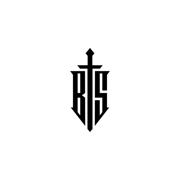 BS Monogram Logo Design letra texto nombre símbolo monocromo logotipo alfabeto carácter simple logo