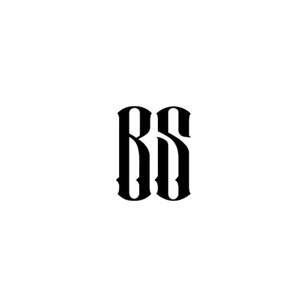 BS Monogram Logo Design letra texto nombre símbolo monocromo logotipo alfabeto carácter simple logo